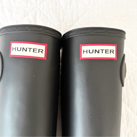 NEW HUNTER Original Tall Rain Boots Black 9 NWOT - Picture 3 of 9